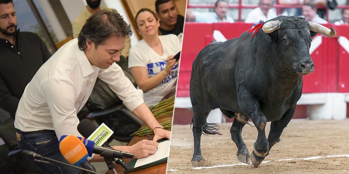 Alcalde de Medellín firma pacto ambiental que prohíbe las corridas de toros por cuatro años