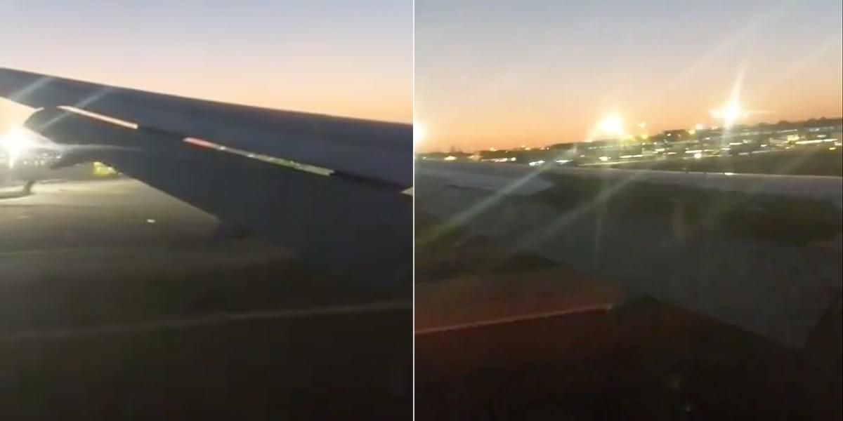 Pasajero grabó el momento del aterrizaje de emergencia del avión Air Canada en Madrid