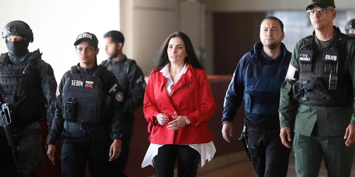 Aida Merlano se presenta al Palacio de Justicia de Caracas bajo fuertes medidas de seguridad
