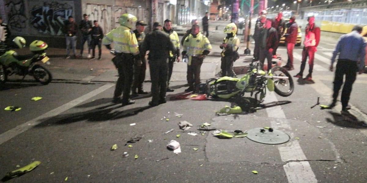 Policía murió en accidente de tránsito en Bogotá