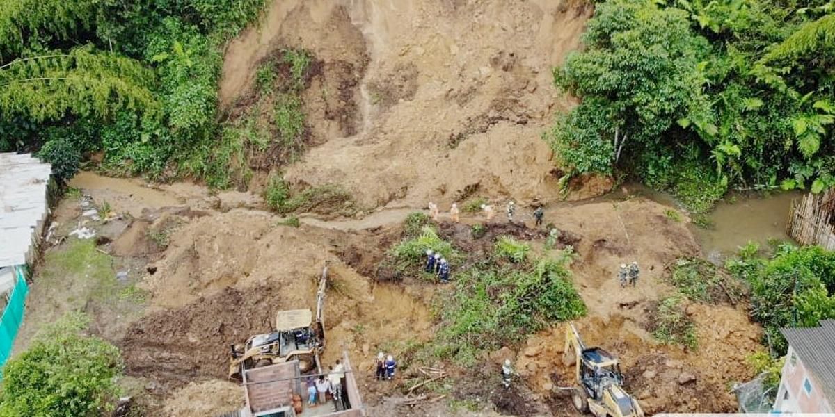 Derrumbe por lluvias deja cuatro muertos en Chinchiná, Caldas