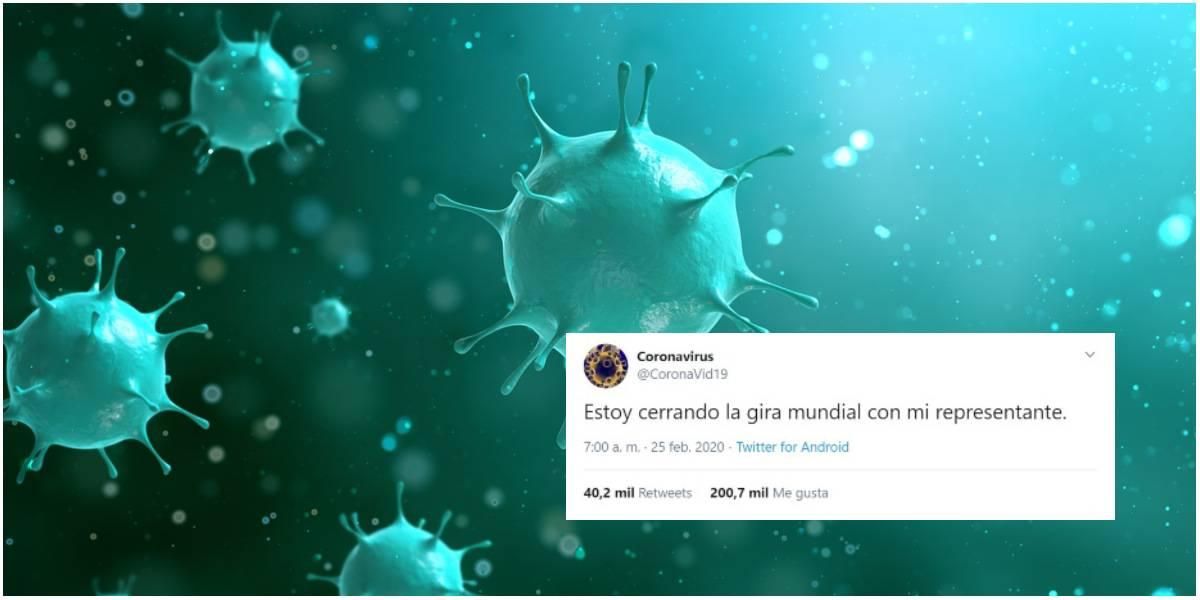cuenta de twitter del coronavirus humor en redes sociales