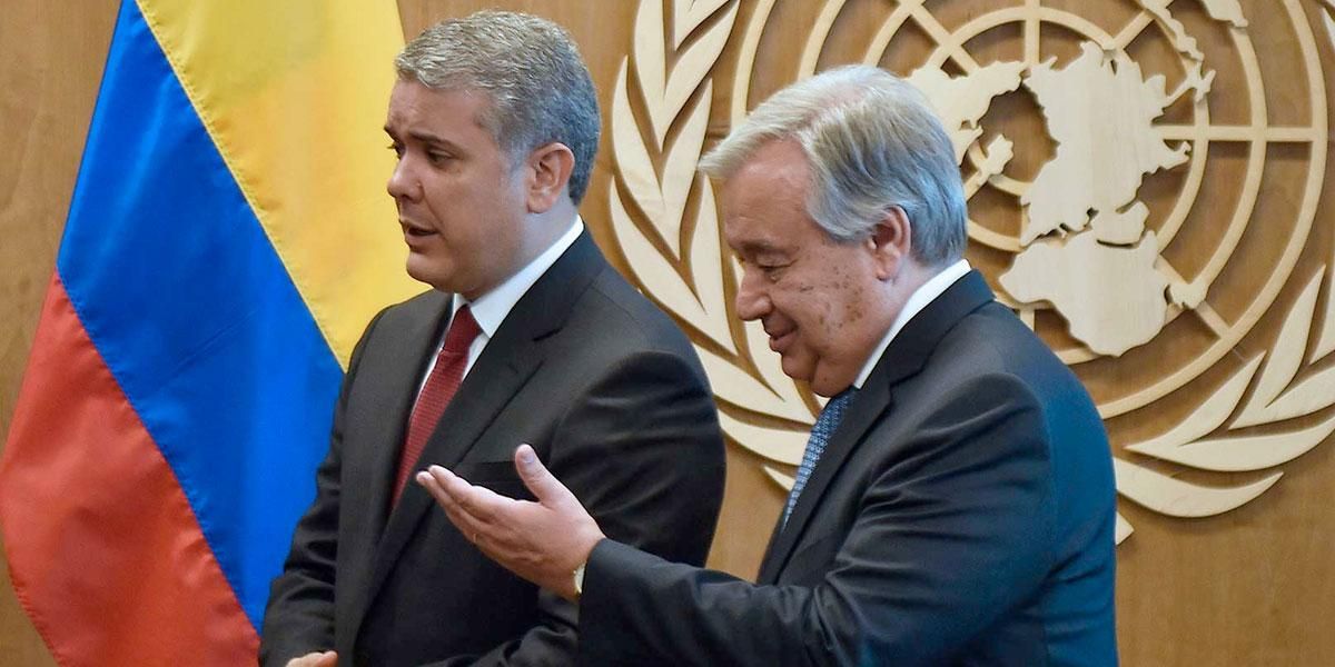 Duque se reúne con el secretario general de la ONU en Nueva York