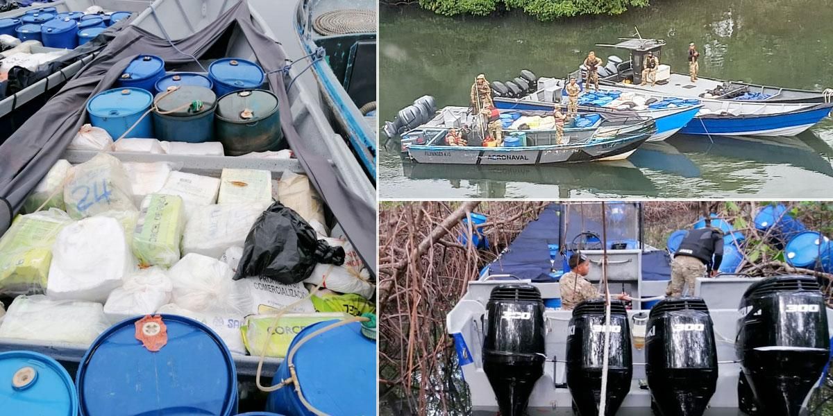 Armada de Colombia ayuda en incautación de 3.979 kilos de droga en Panamá