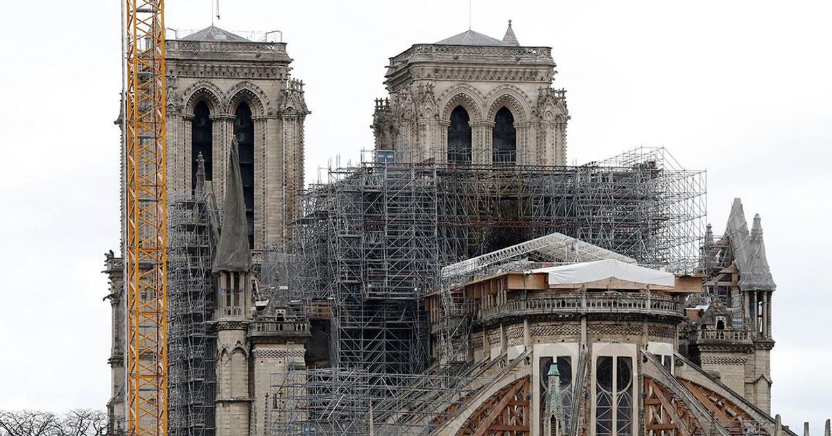 Por pandemia suspenden obras de la catedral de Notre Dame