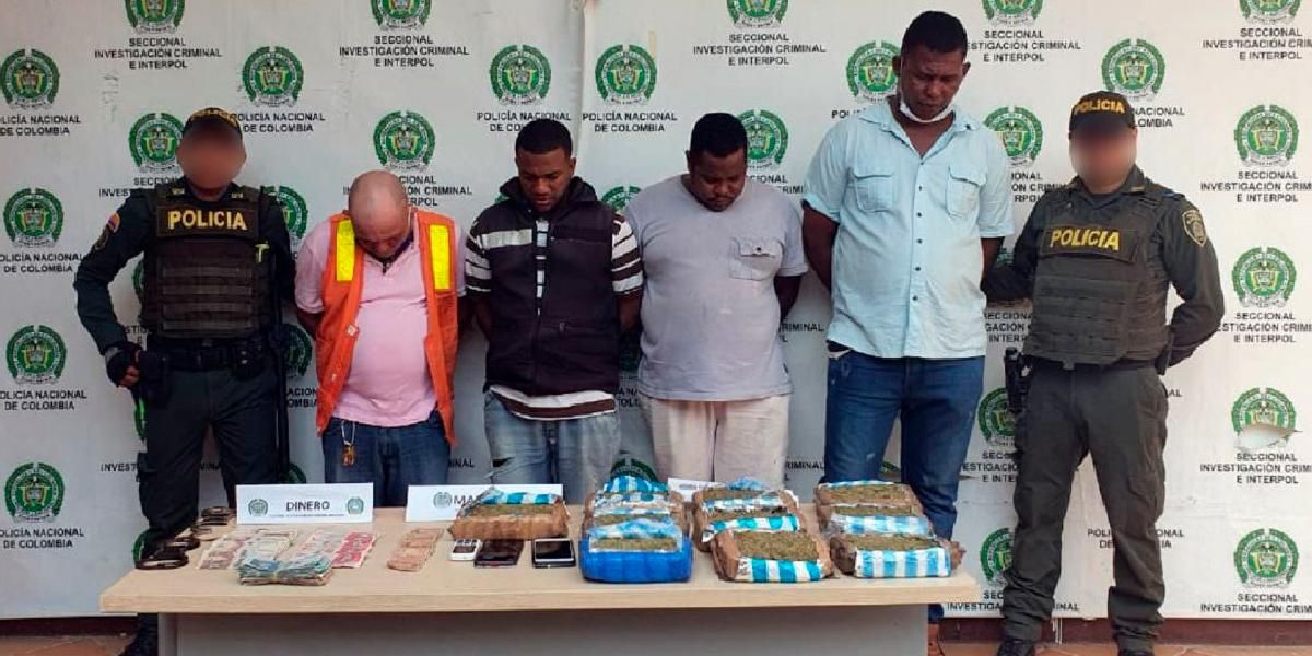 Capturan a cuatro personas que fingían llevar alimentos y transportaban marihuana en Cartagena