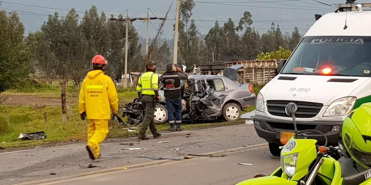 Un muerto y tres heridos en fatal accidente de tránsito en la vía Ubaté- Zipaquirá