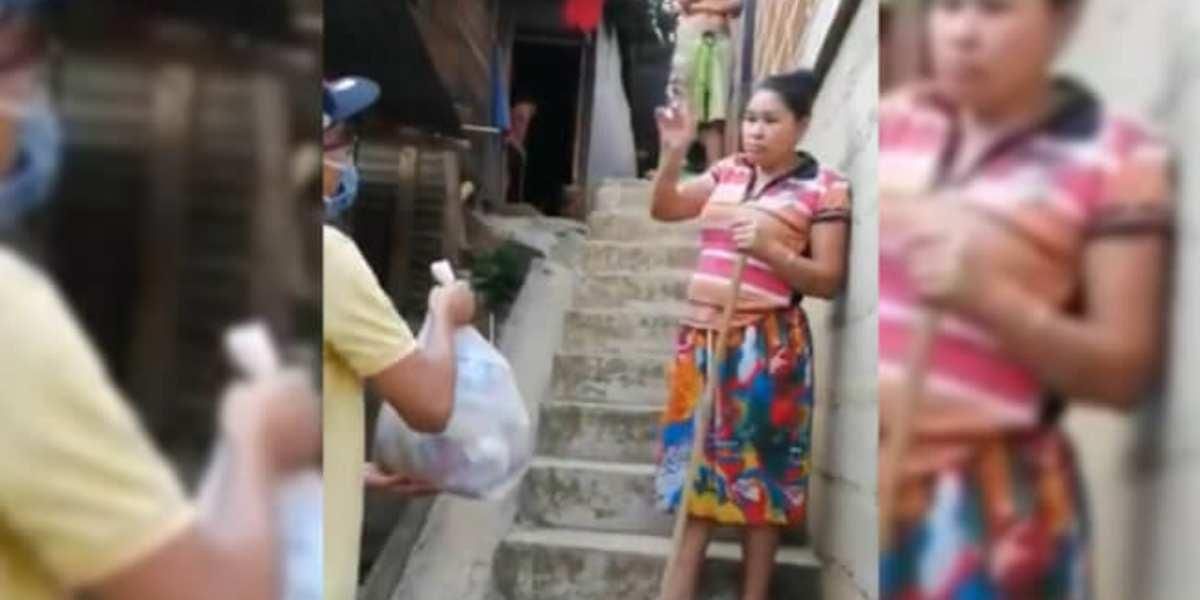 (VIDEO) El conmovedor gesto de una mujer en una comuna en Antioquia que es viral en redes sociales