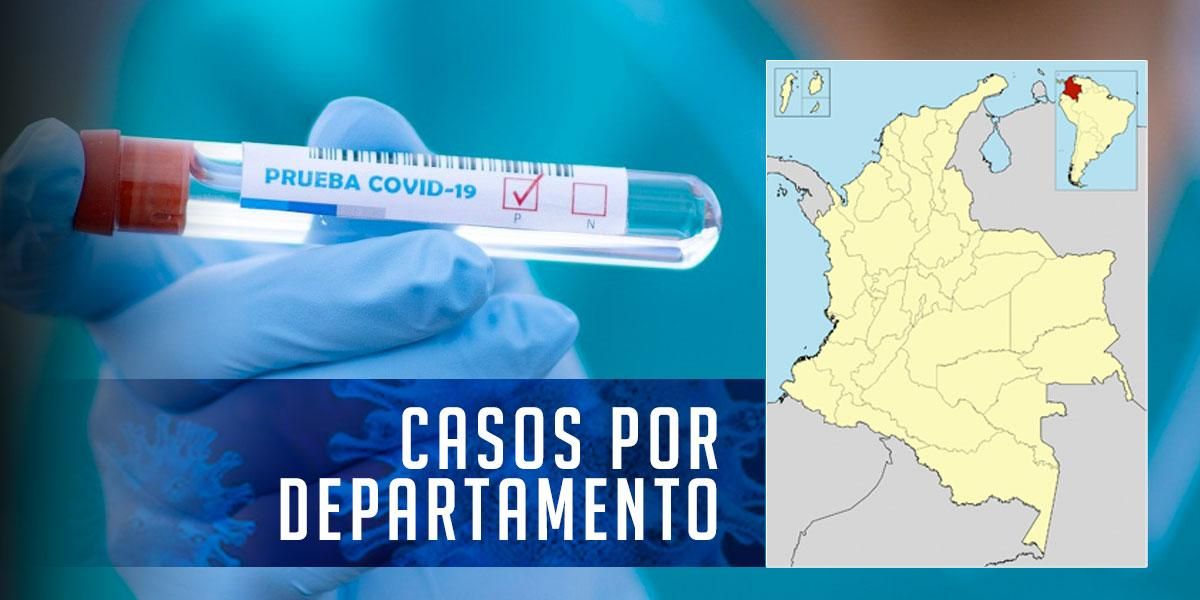 Estos son los departamentos con más casos de COVID-19 en Colombia