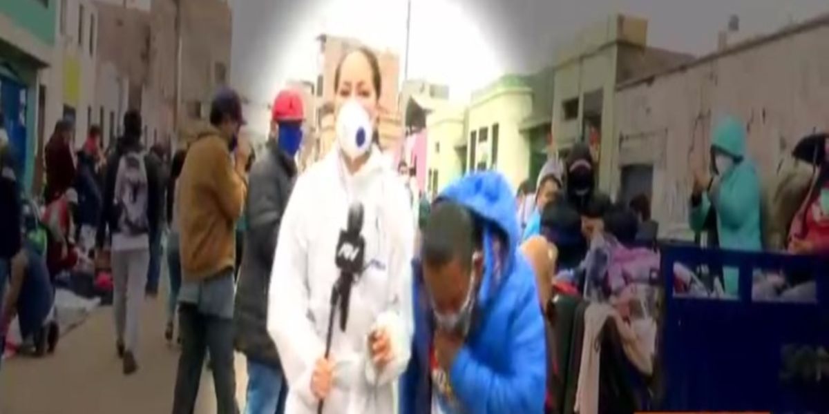 video le tose periodista la victoria peru