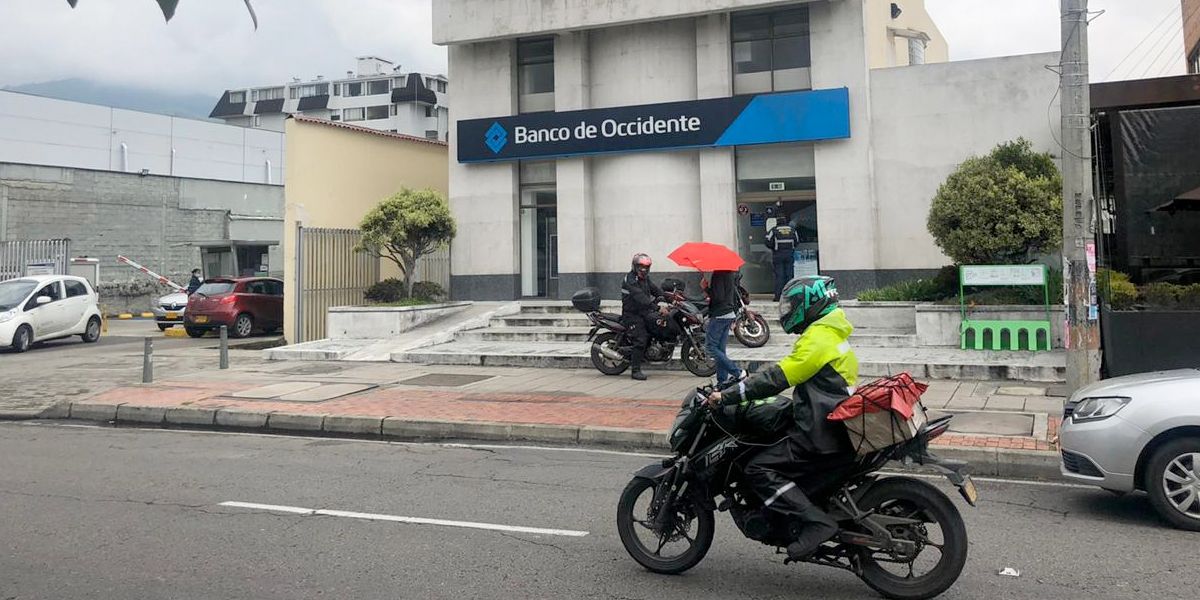 Asaltan banco en el norte de Bogotá