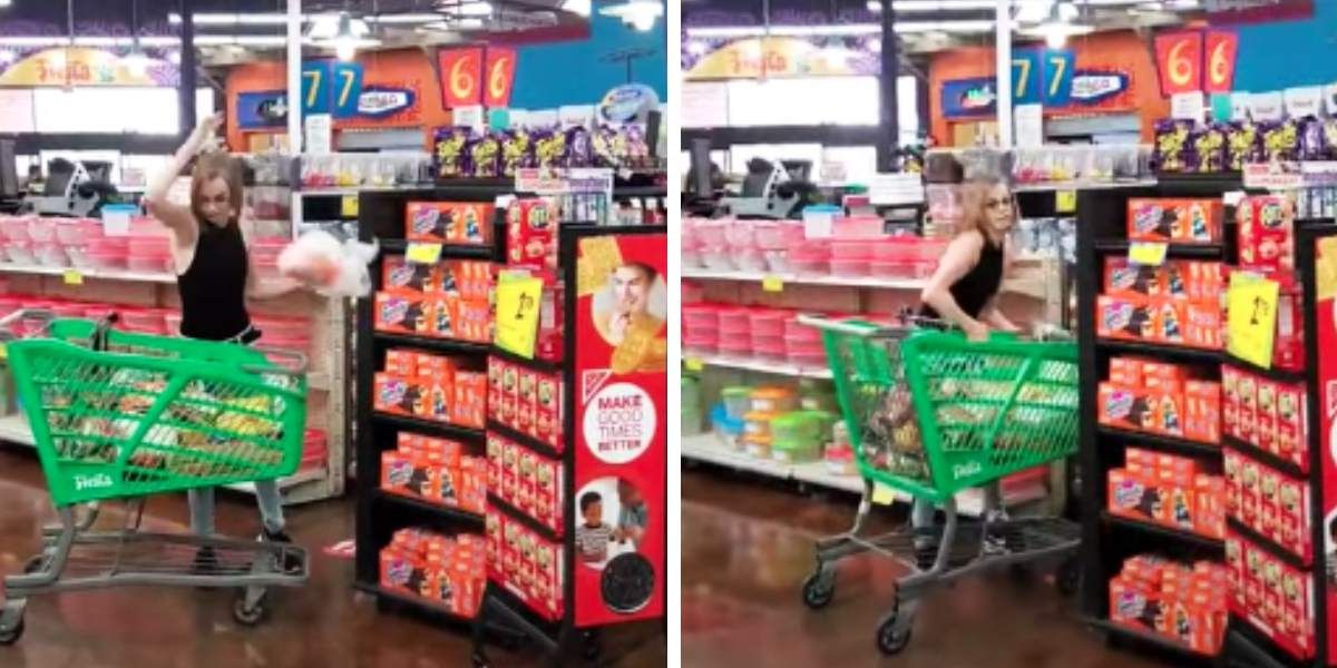 El escándalo que una mujer hizo en supermercado porque no la atendieron sin tapabocas