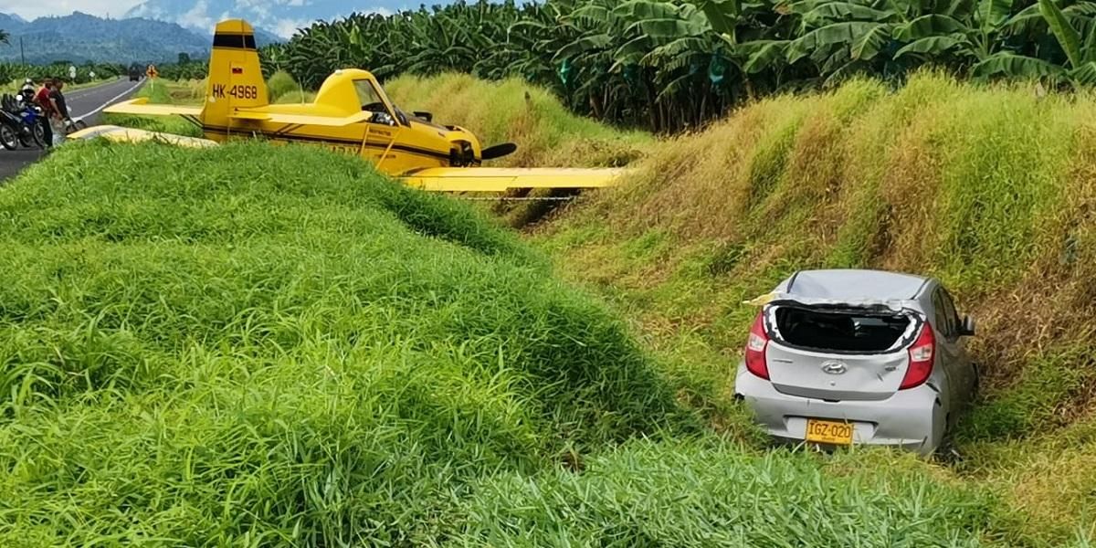 Avioneta de fumigación se precipitó a tierra en Apartadó, Antioquia