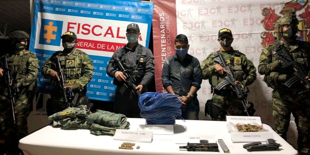 Capturan con material explosivo a presunto cabecilla de finanzas del GAO Residual en Cauca