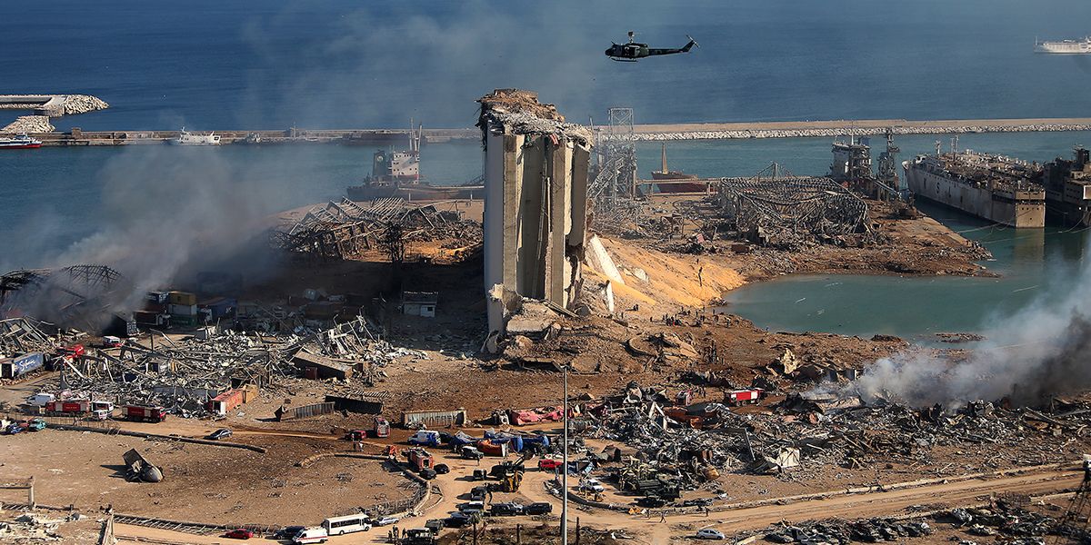 Explosión en Beirut destruyó el principal silo del Líbano: 85 % de los granos del país estaban allí