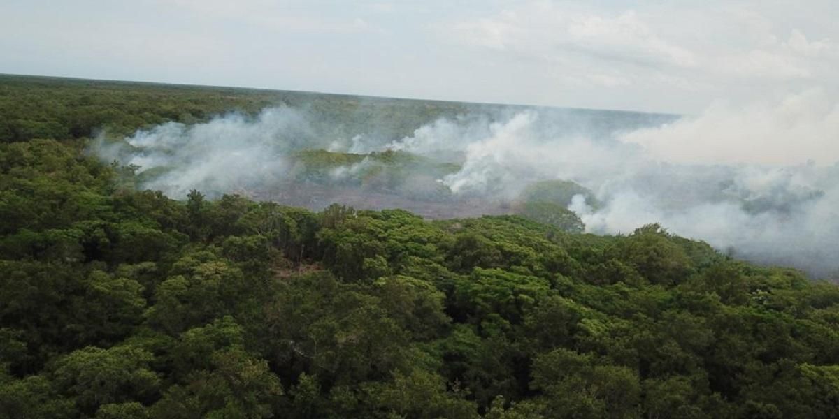 Parques Nacionales Naturales adelanta operativo para sofocar incendio en Isla de Salamanca