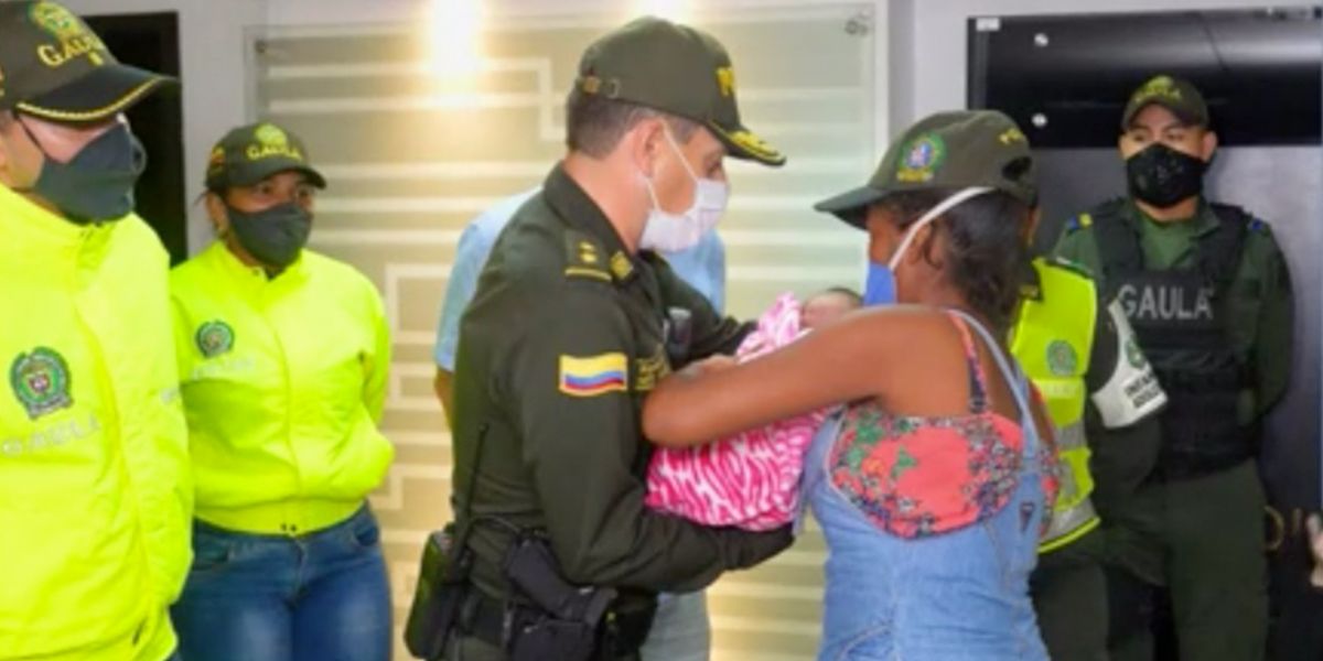 Rescatan bebé secuestrada Cartagena