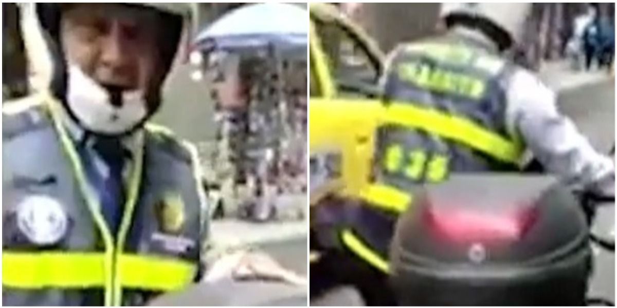 Agente de tránsito en Medellín