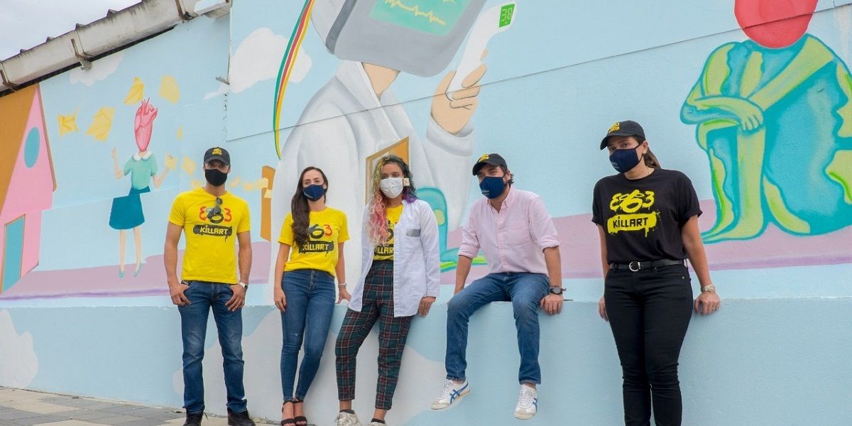 Artistas urbanos tributo héroes pandemia Barranquilla