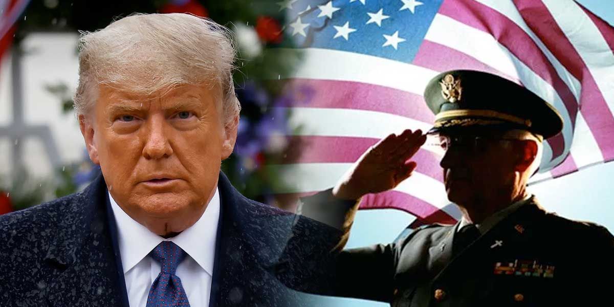 Trump reaparece y evita dar declaraciones en el Día de los Veteranos