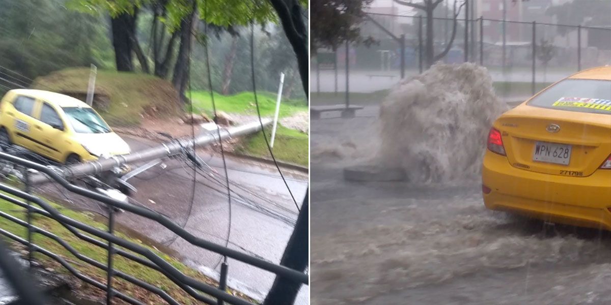 Caos en Bogotá por aguaceros e inundaciones