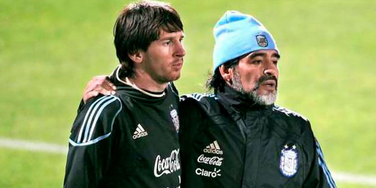 Leo Messi se despide de Diego Maradona