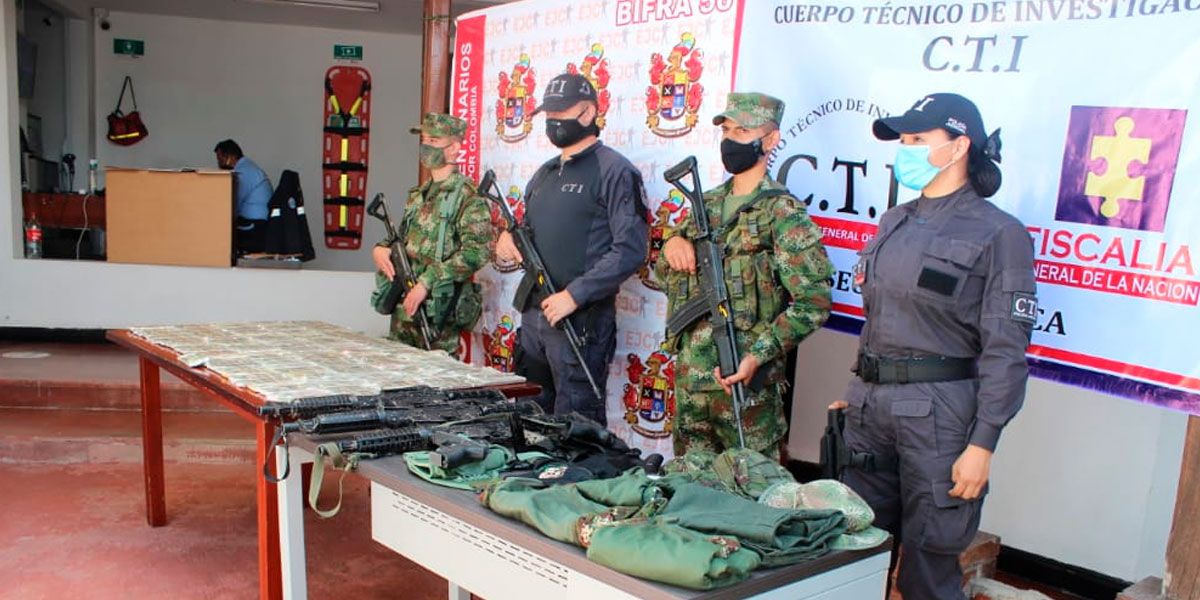 Golpe banda dedicada tráfico armas divisas Cauca