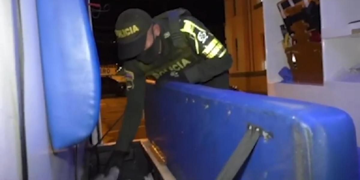 Narco ambulancia fue detenida en vías de Santander