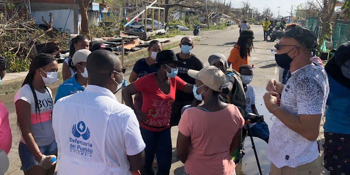 Defensoría del Pueblo denuncia graves afectaciones por huracán Iota en San Andrés