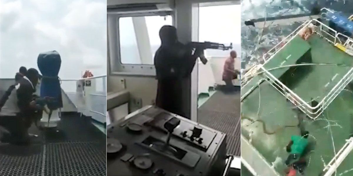 (Video): Tripulantes graban inesperado atraco de unos piratas en el golfo de Guinea
