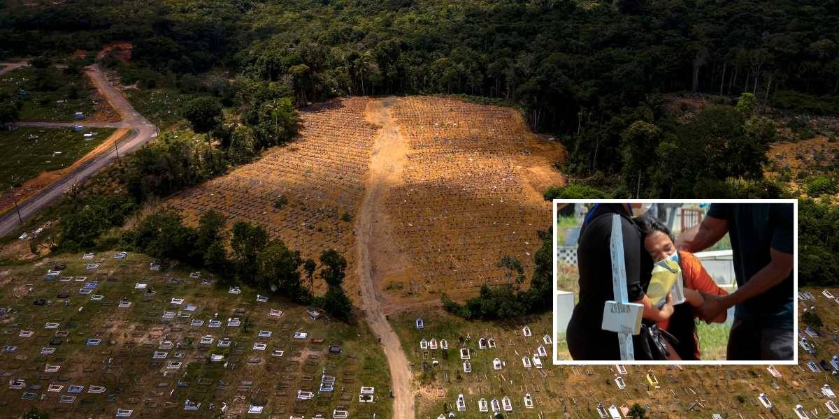 cementerio manos brasil muertos coronavirus pandemia