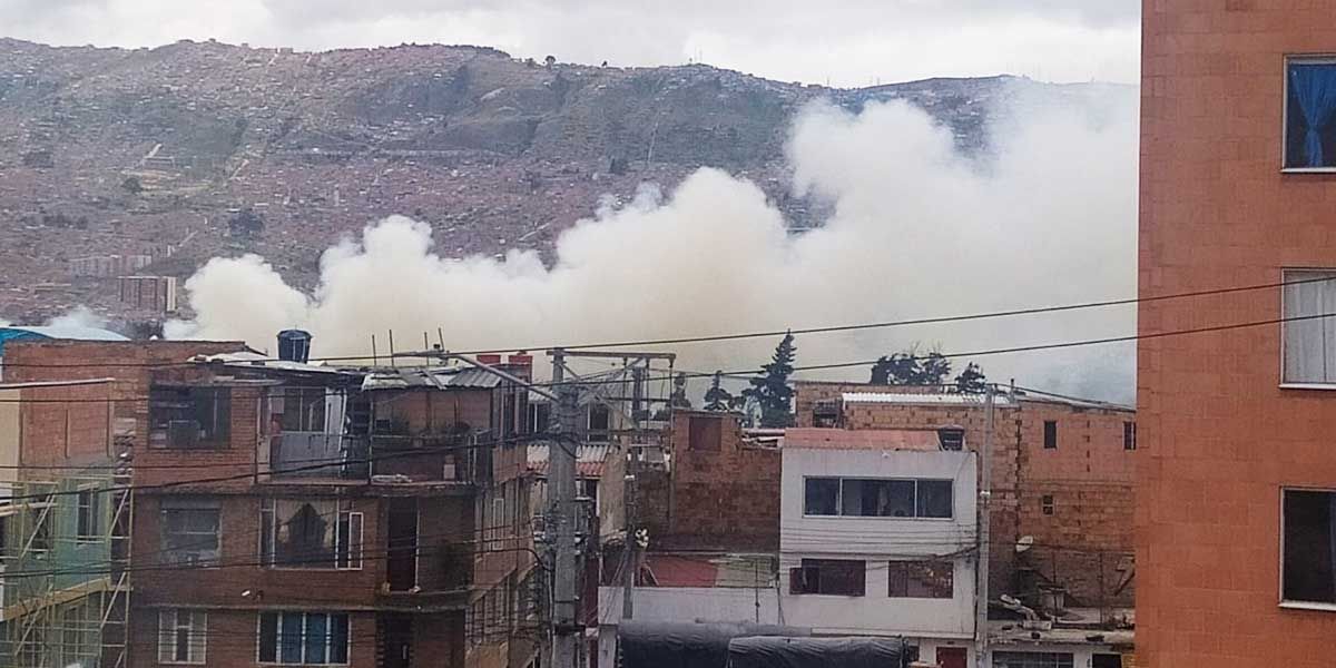 Video: Columna de humo causa pánico en el sur oriente de Bogotá