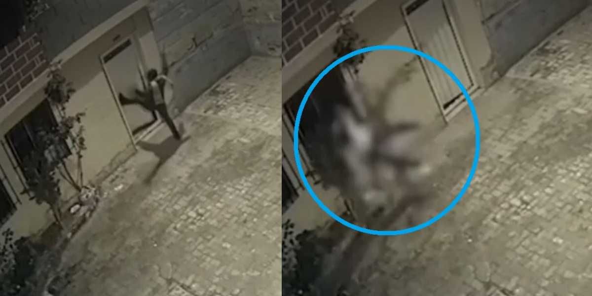 video mujer se lanza segundo piso golpiza esposa carmen de viboral antioquia