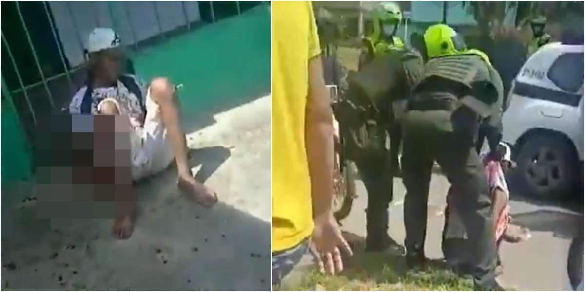 video cortan manos presunto ladron cali barrio los naranjos
