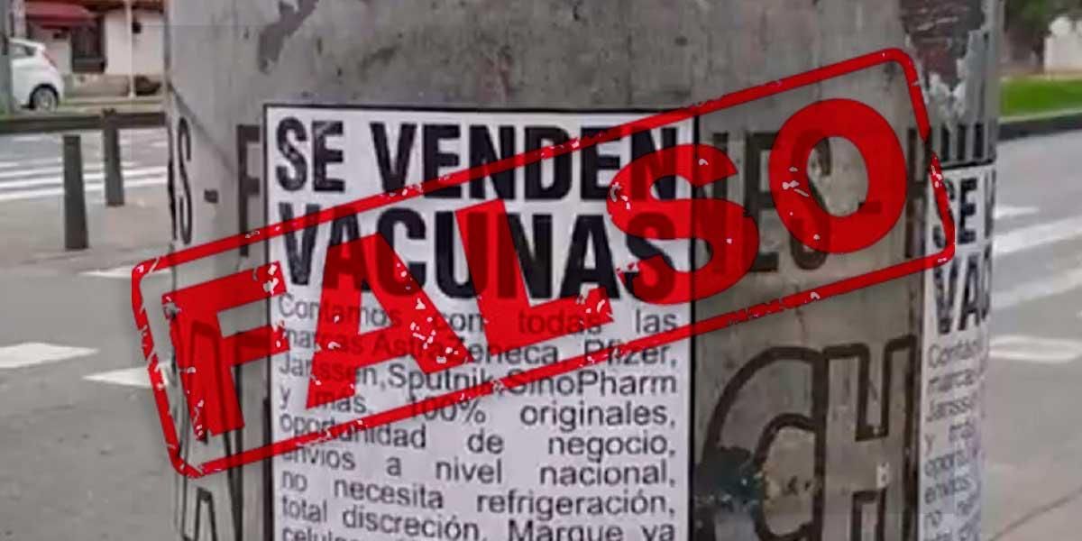 Gobierno pide a los colombianos “no comer cuento” sobre venta de vacunas en la calle