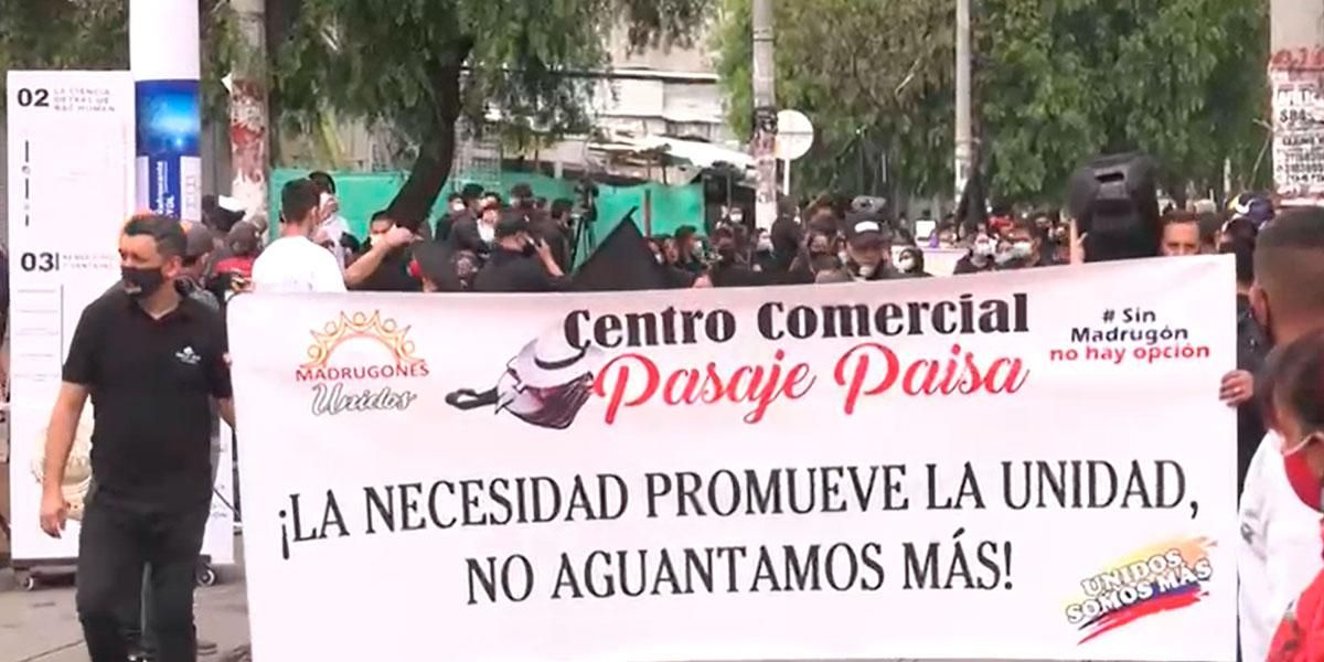 Protestas en el centro de Bogotá para que regrese el “Madrugón”