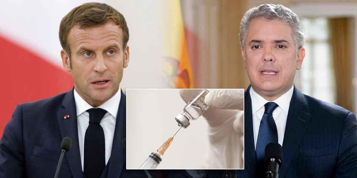 Duque habló con Macron sobre producir vacunas en Colombia