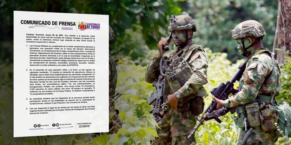 Alias ‘Gentil Duarte’ Ejército Operación militar Calamar Guaviare