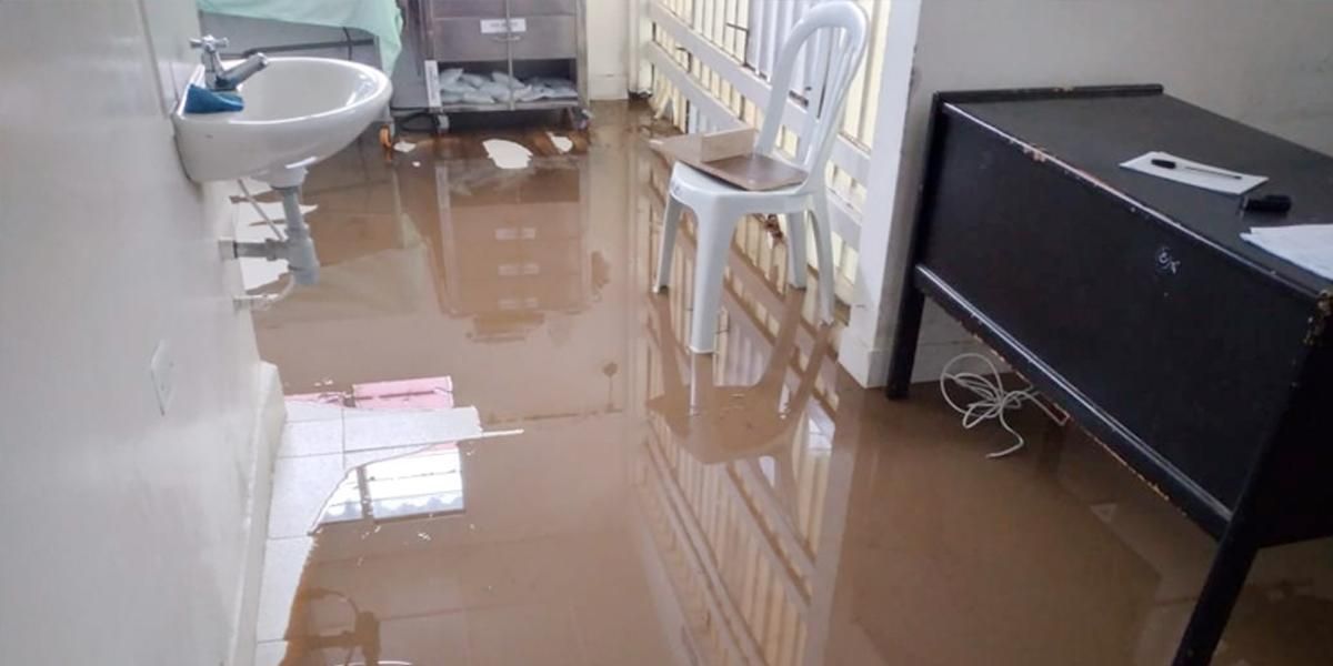 Hospital resultó inundado Cauca