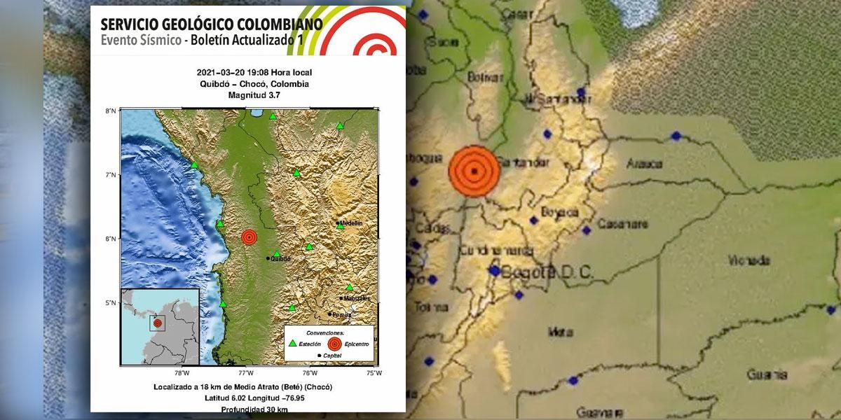 Dos sismos sacudieron varias zonas del país este sábado