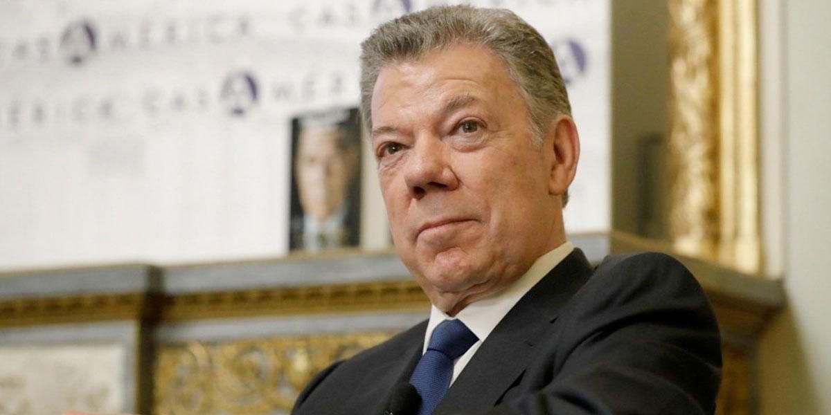 Expresidente Santos urge implementar el acuerdo de paz