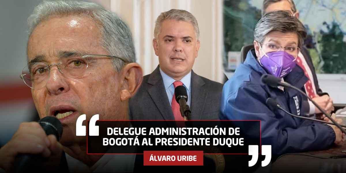 Polémica petición del expresidente Álvaro Uribe a Claudia López