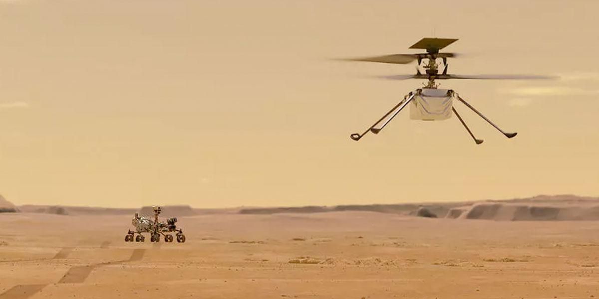 Histórico vuelo en Marte del helicóptero Ingenuity de la NASA