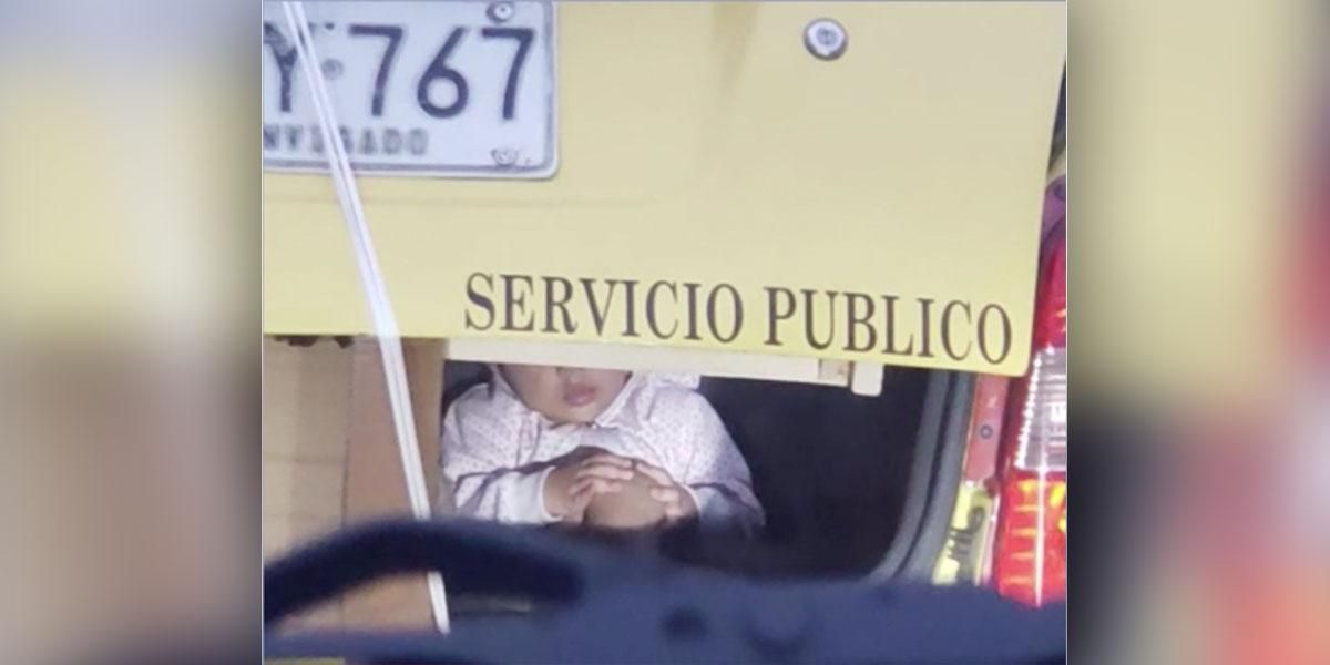 Video: Polémica por taxista que transporta un bebé en el baúl del carro en Medellín