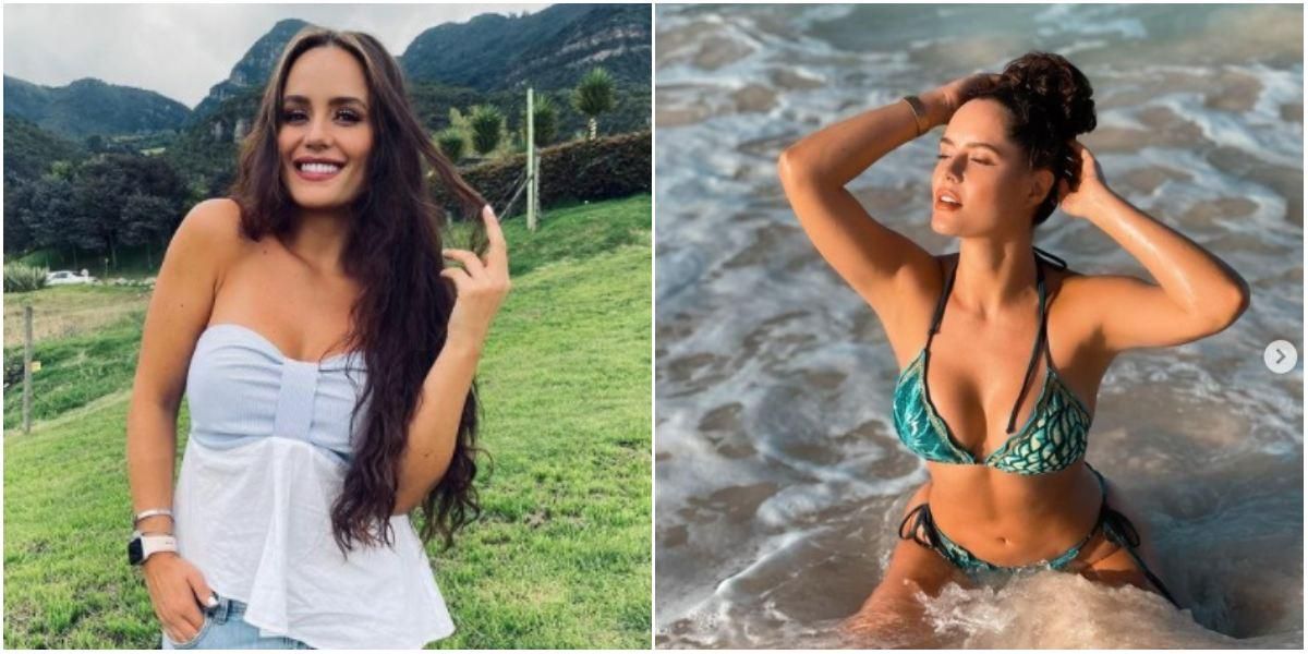 Ana Lucía Domínguez entrenó ejercicio con bikini rojo