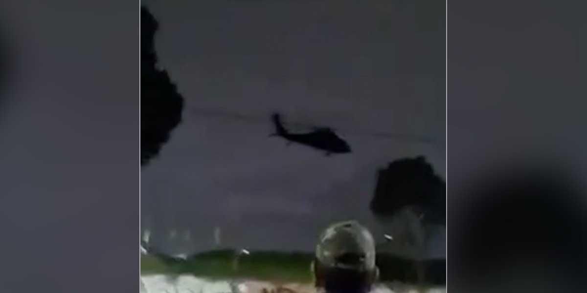 (Video) Indignación por helicóptero que aterrizó en colegio del sur de Bogotá