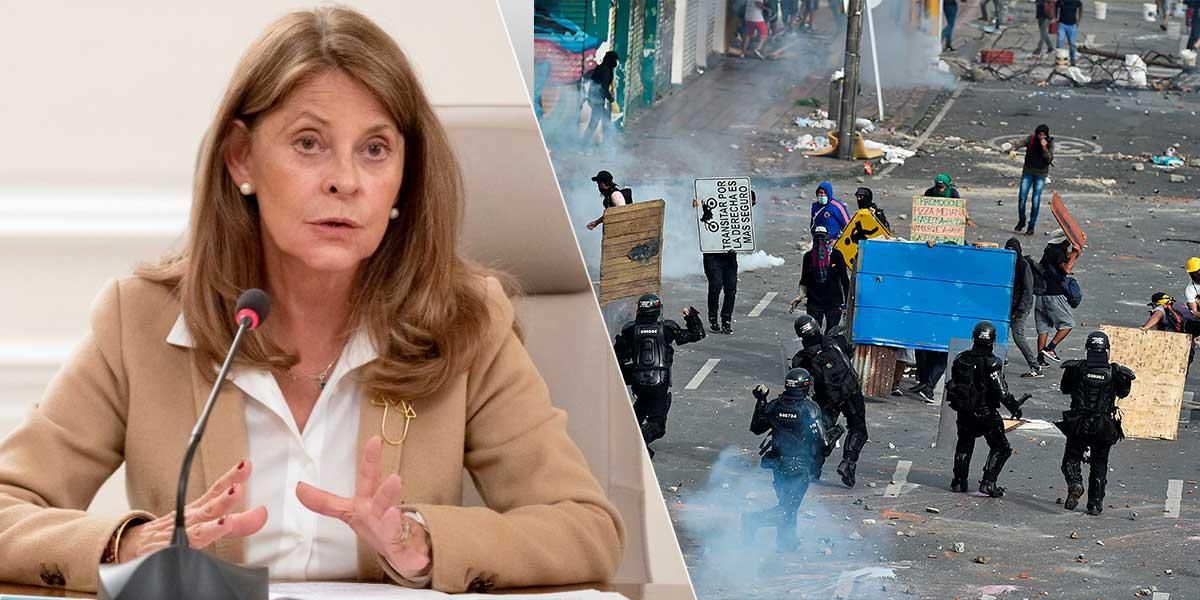 En paro nacional hay agitadores profesionales, sistemáticamente, generando caos: Marta Lucía Ramírez