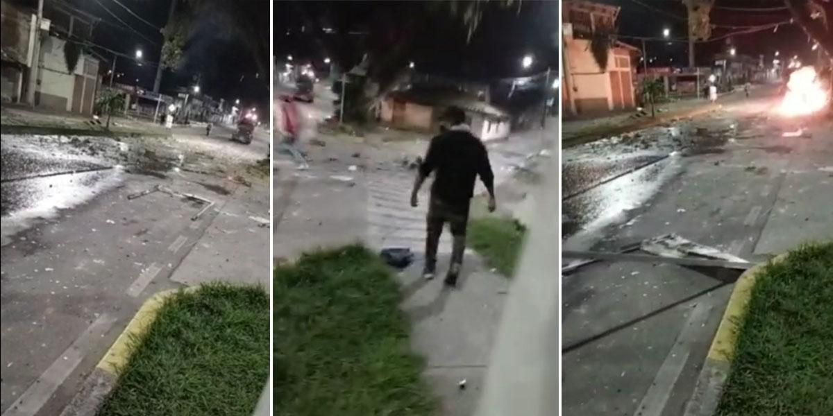 (Video) Fuertes disturbios en Cartago, norte del Valle