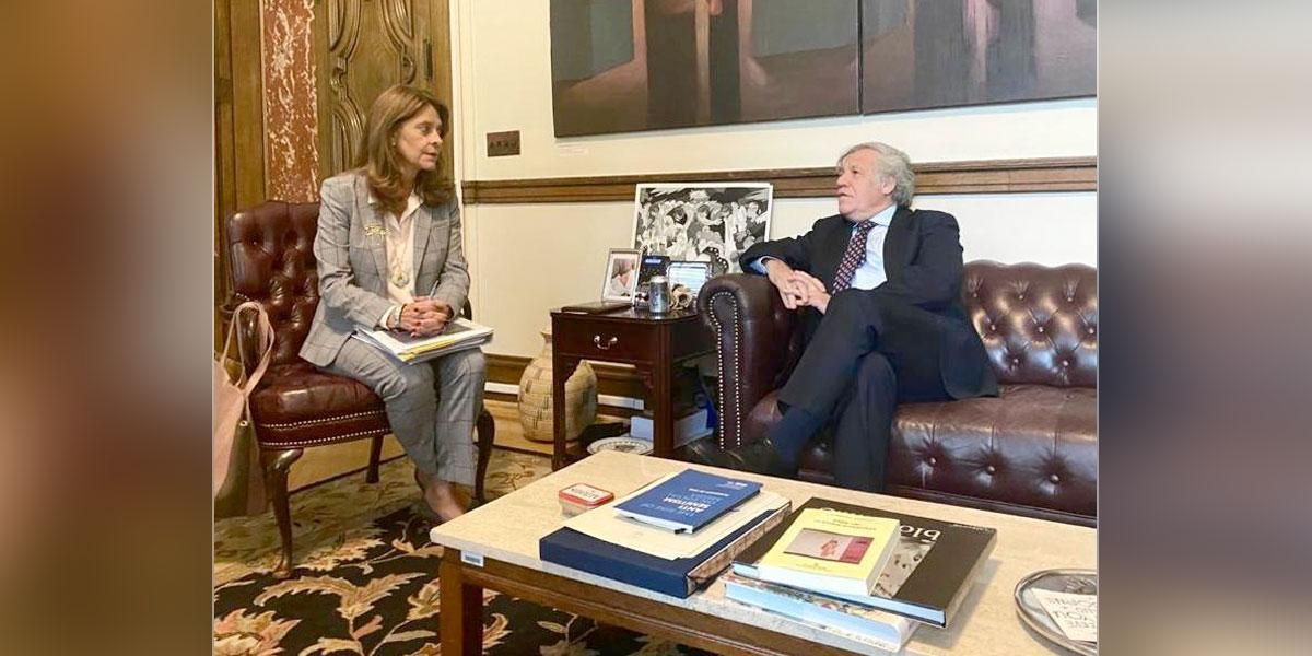 Vicepresidenta Marta Lucía Ramírez entrega balance de su reunión con secretario general de la OEA, Luis Almagro