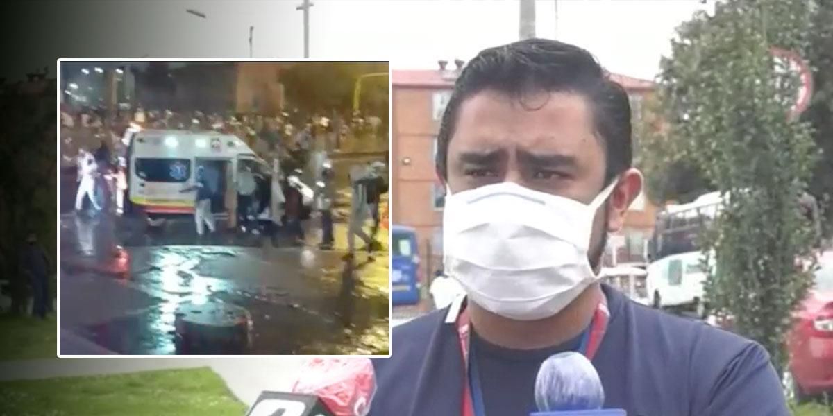 (Video) “Se nos acercaron con cuchillos y botellas rotas”, conductor de ambulancia atacada en el Portal Américas